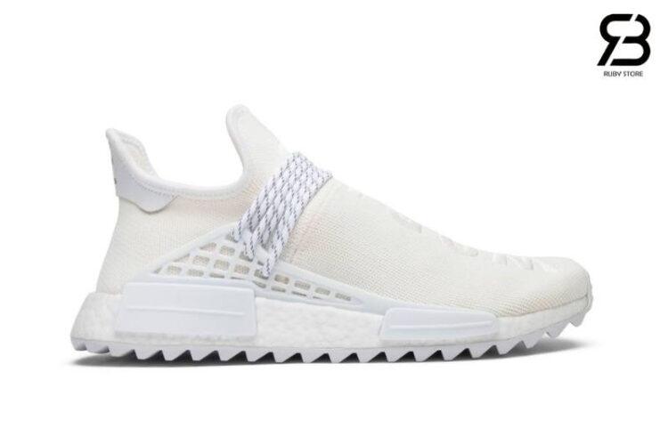 Giày Adidas Pharrell x NMD Human Race Trail Blank Canvas Trắng