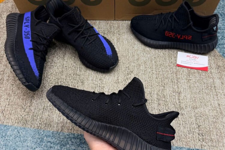 Giày Yeezy 350 V2 Bred đen đỏ