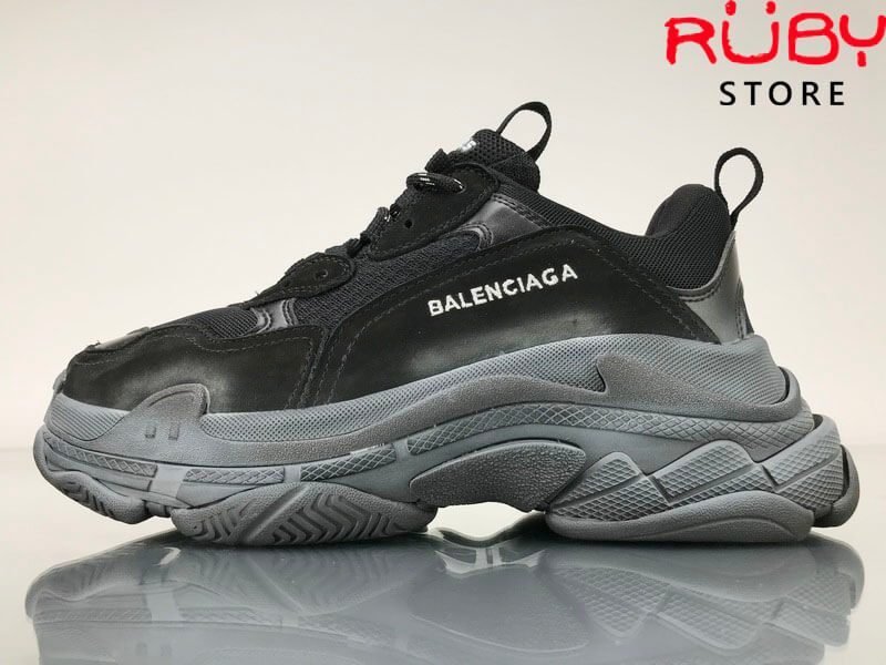 Balenciaga Triple S Leather And Mesh Sneakers in White for