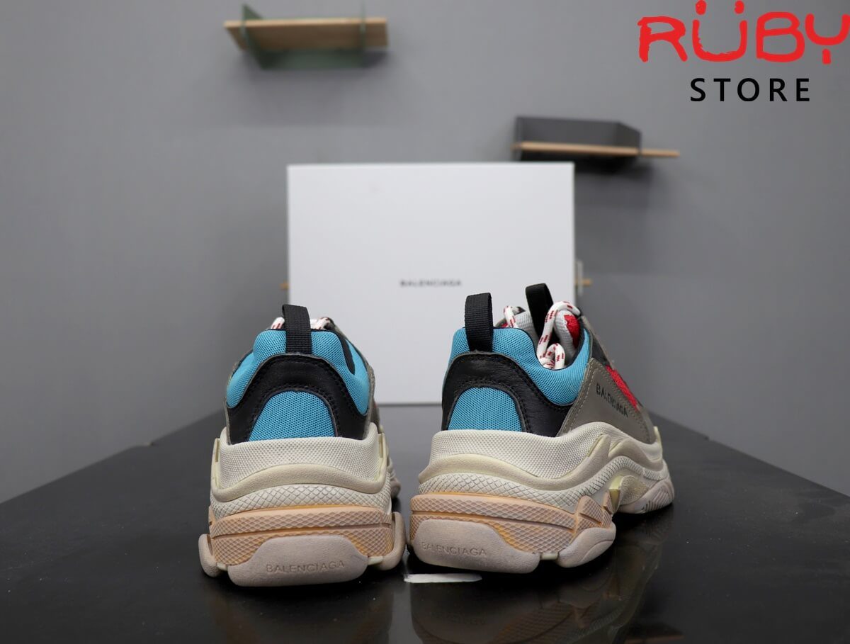 giày balenciaga triple s xanh đỏ replcia 1:1
