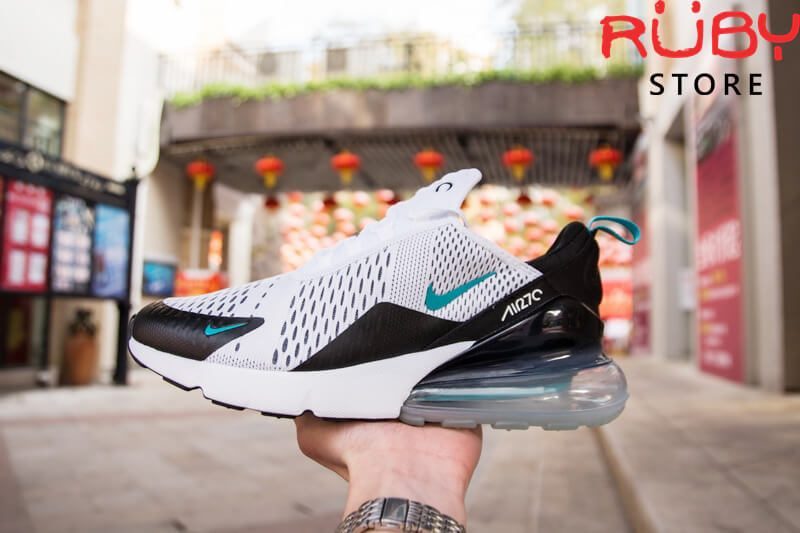 giày nike air max 270 trắng đen xanh