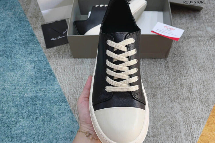 Giày Rick Owen Cổ Thấp Da Best Quality Deal