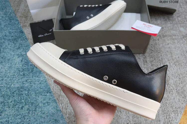 Giày Rick Owen Cổ Thấp Da Best Quality Deal