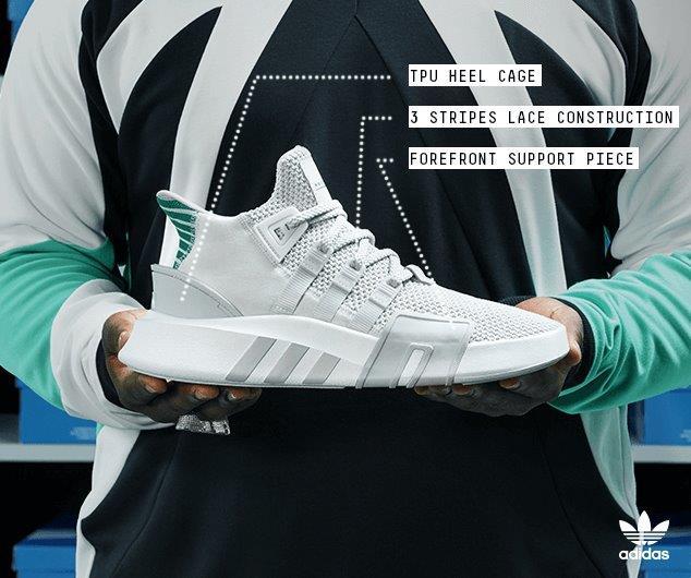 Giày EQT Bask Adv có tạo hình "đúc nguyên khối"