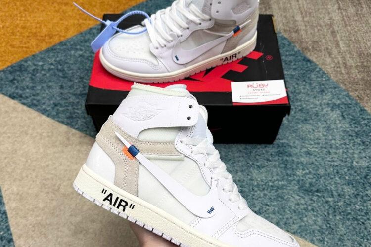 Giày Jordan 1 High Off White Trắng