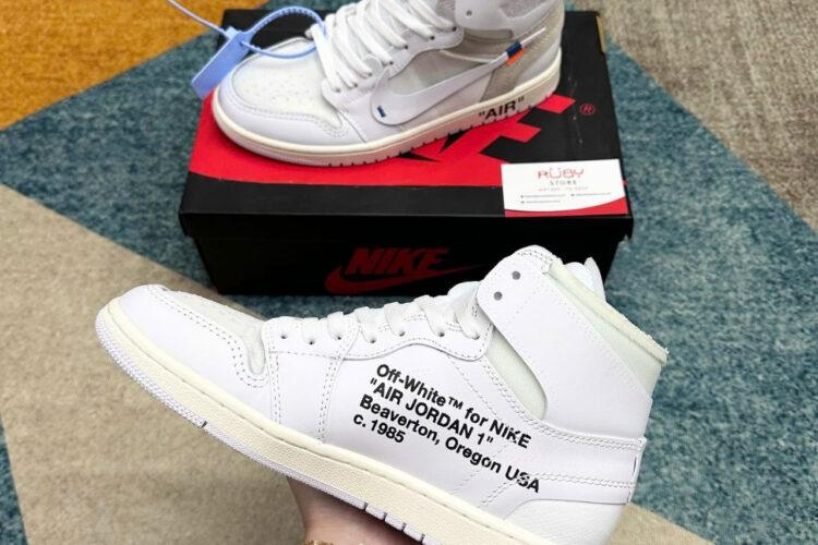 Giày Jordan 1 High Off White Trắng