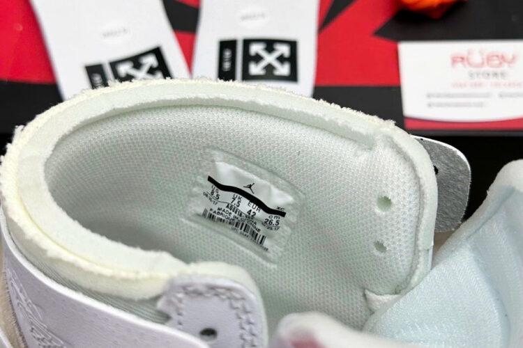 Giày Jordan 1 High Off White Trắng
