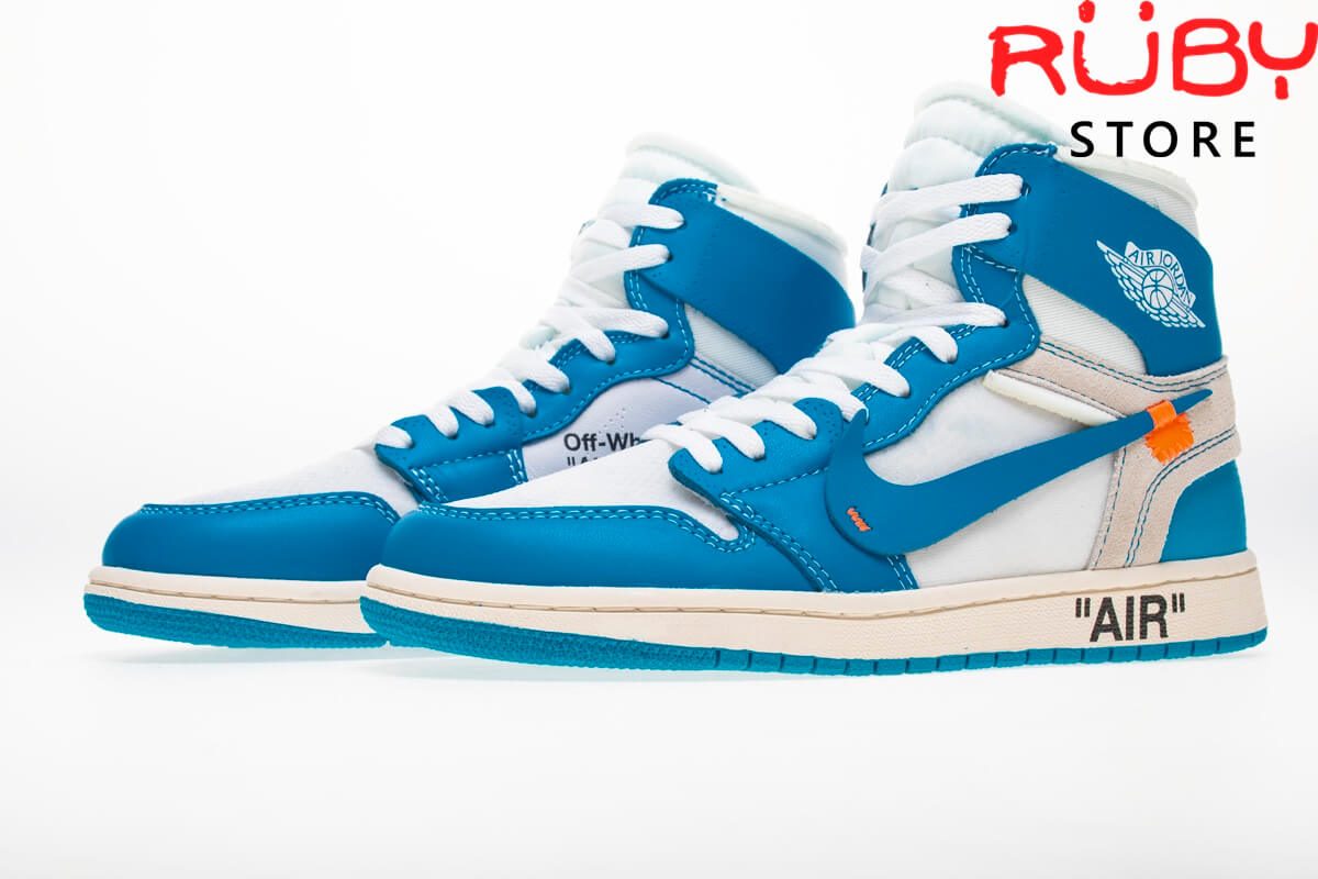 Giày Air Jordan 1 Off White xanh trắng Replica - Ruby Store