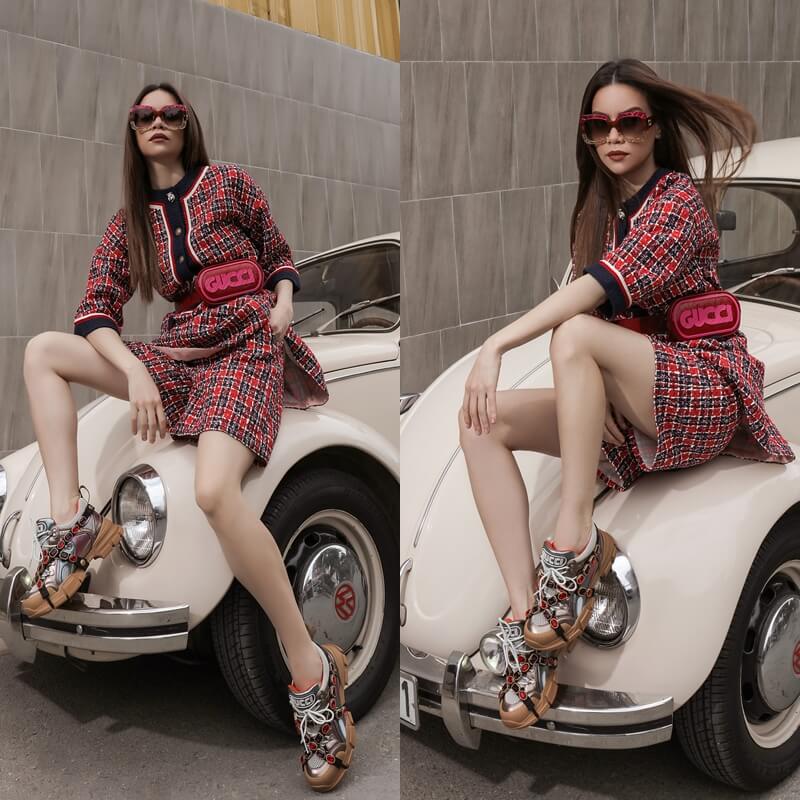 Hồ Ngọc Hà diện Gucci Flashtrek Sneaker cực chất