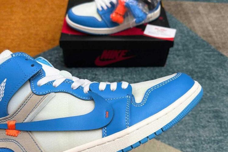 Giày Jordan 1 High Off White UNC Xanh