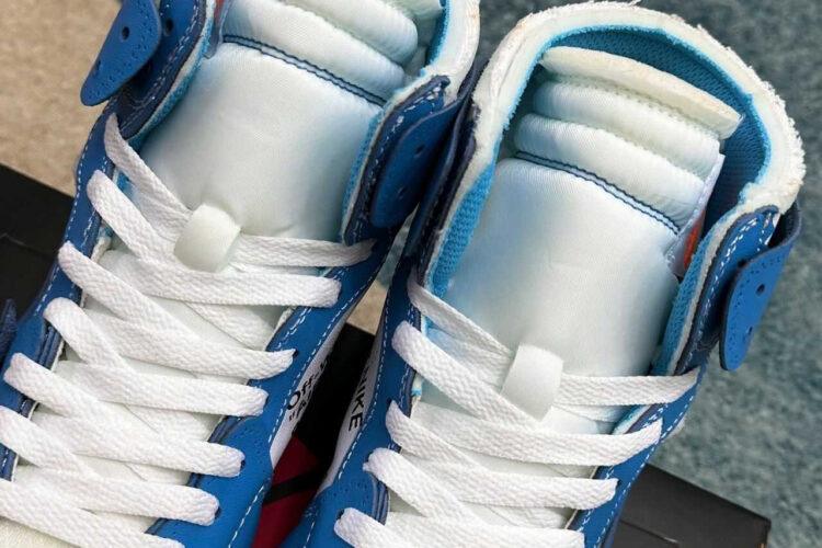 Giày Jordan 1 High Off White UNC Xanh