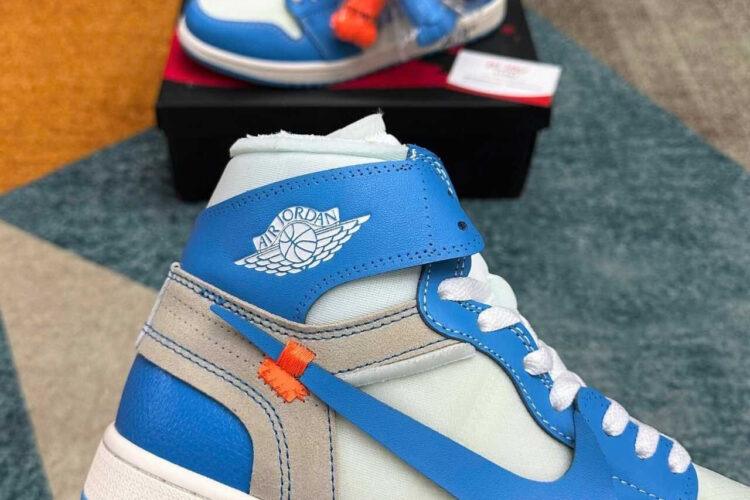 Giày Jordan 1 High Off White UNC Xanh