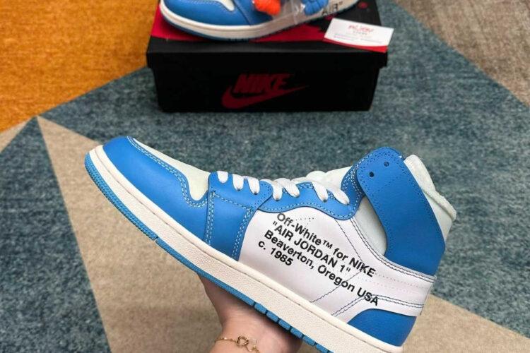 Giày Jordan 1 High Off White UNC Xanh