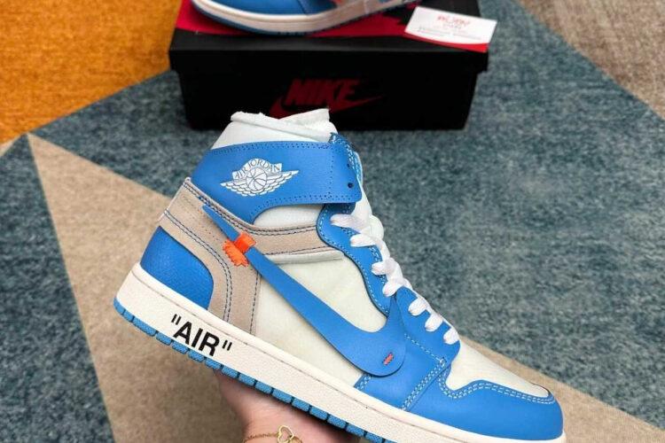 Giày Jordan 1 High Off White UNC Xanh