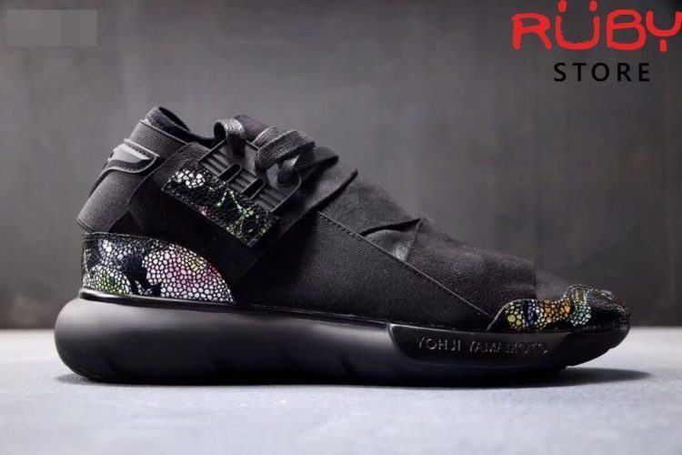 giày y3 qasa high sneakers 2019 replica 1:1 đen hoa văn