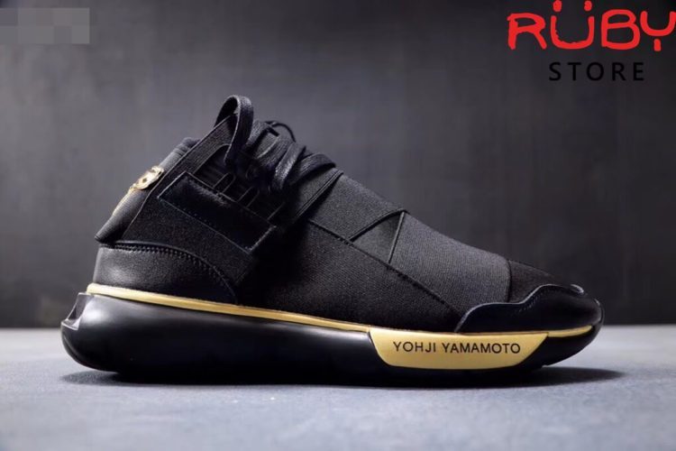 giày y3 qasa high sneakers 2019 replica 1.1 đen vàng