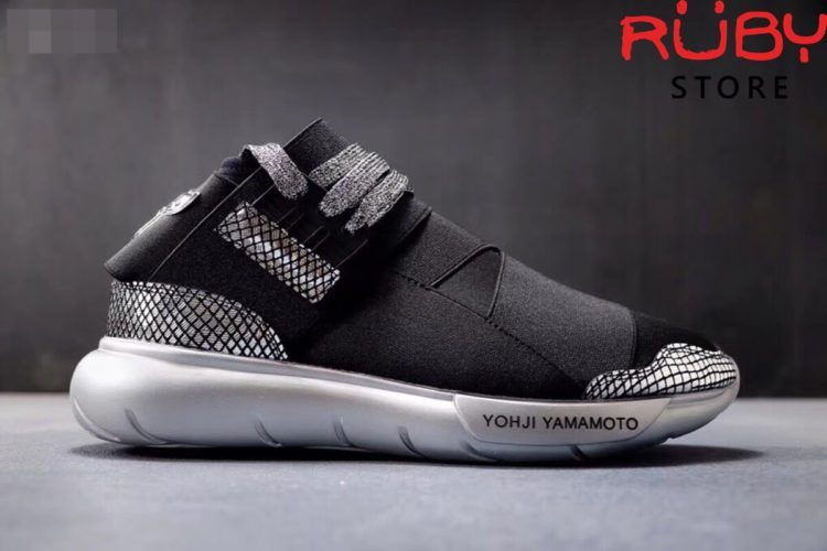 giày y3 qasa high sneakers replica 1:1 đen da rắn
