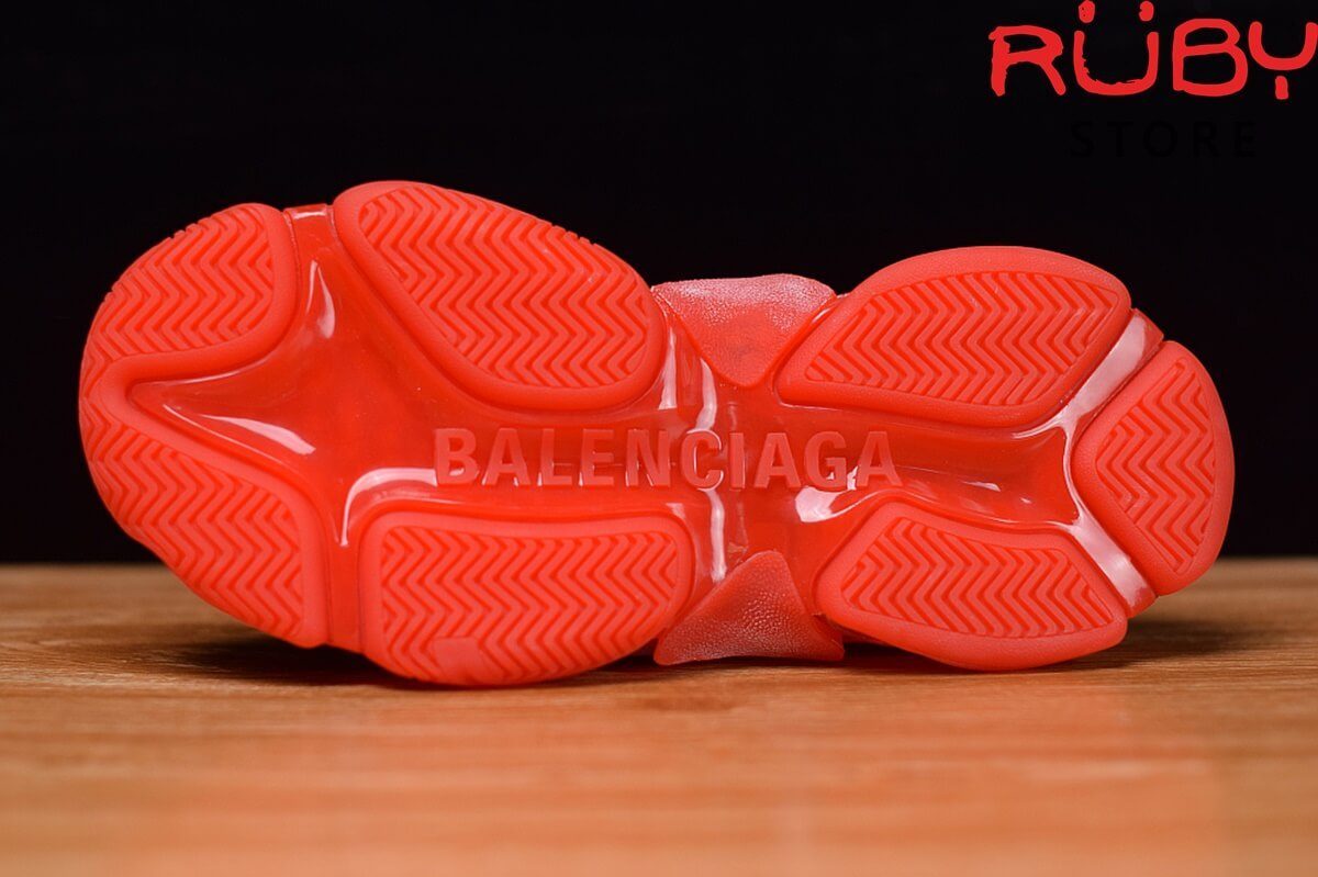 giày balenciaga triple s clear sole đỏ like Real 99,9%