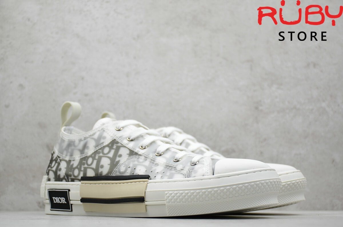 giày dior b23 low top dior oblique sneaker trắng ngà
