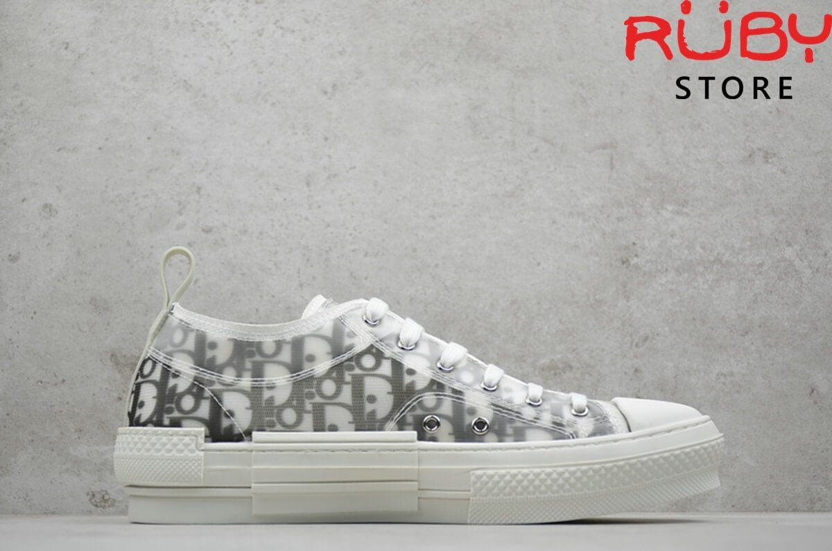 giày dior b23 low top dior oblique sneaker trắng ngà