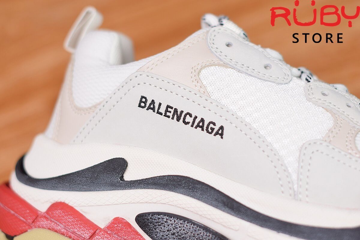 giày balenciaga triple s trắng đỏ like Real 99,9%