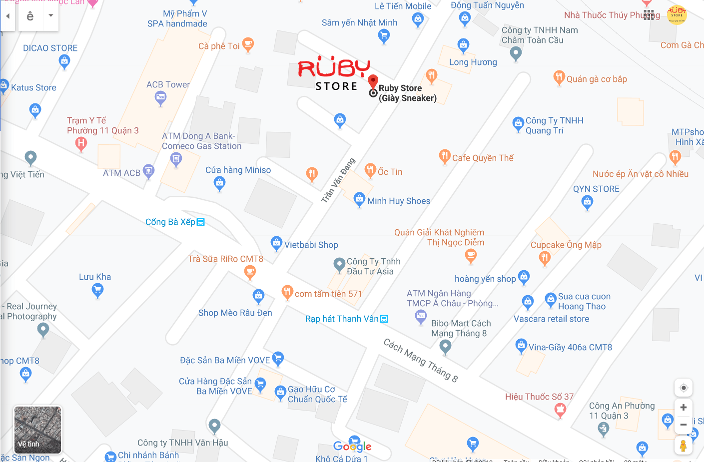 Bản đồ đến Ruby Store