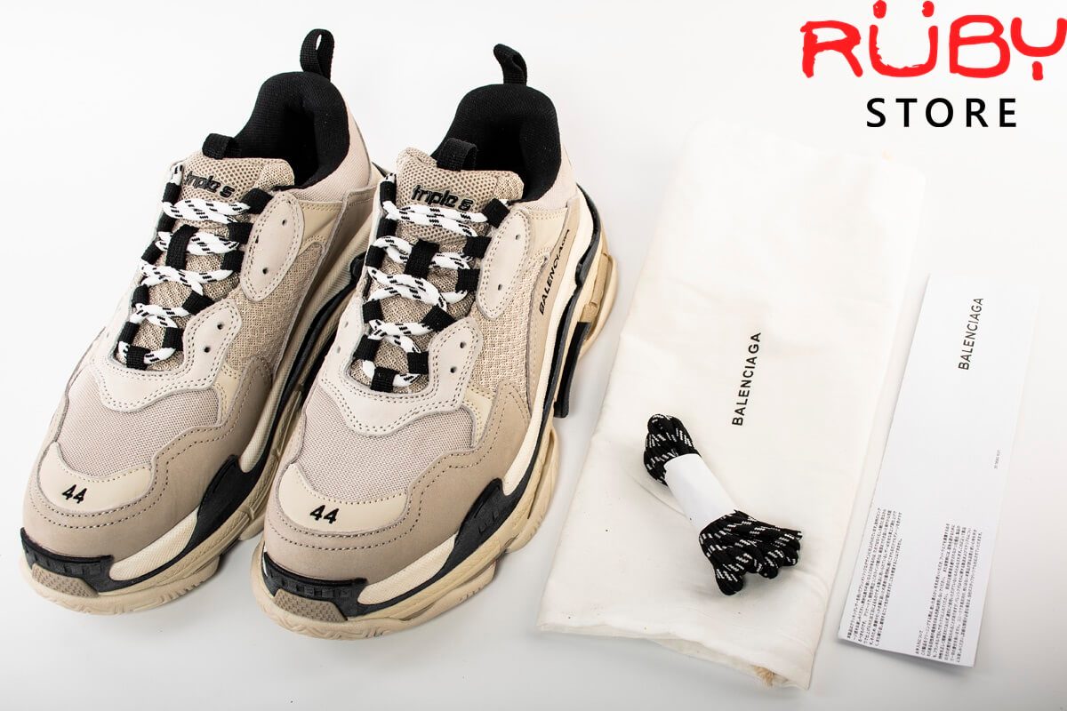 giày balenciaga triple s vanille replica 1:1