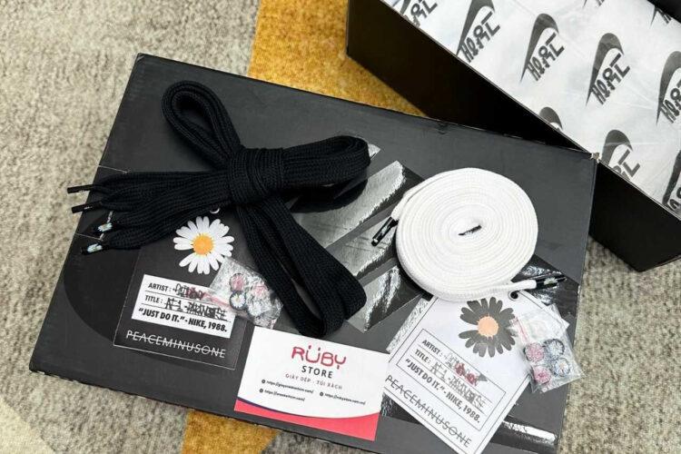 Giày Air Force 1 x G-Dragon Peaceminusone Para-Noise Black đen
