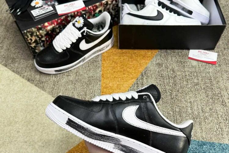 Giày Air Force 1 x G-Dragon Peaceminusone Para-Noise Black đen