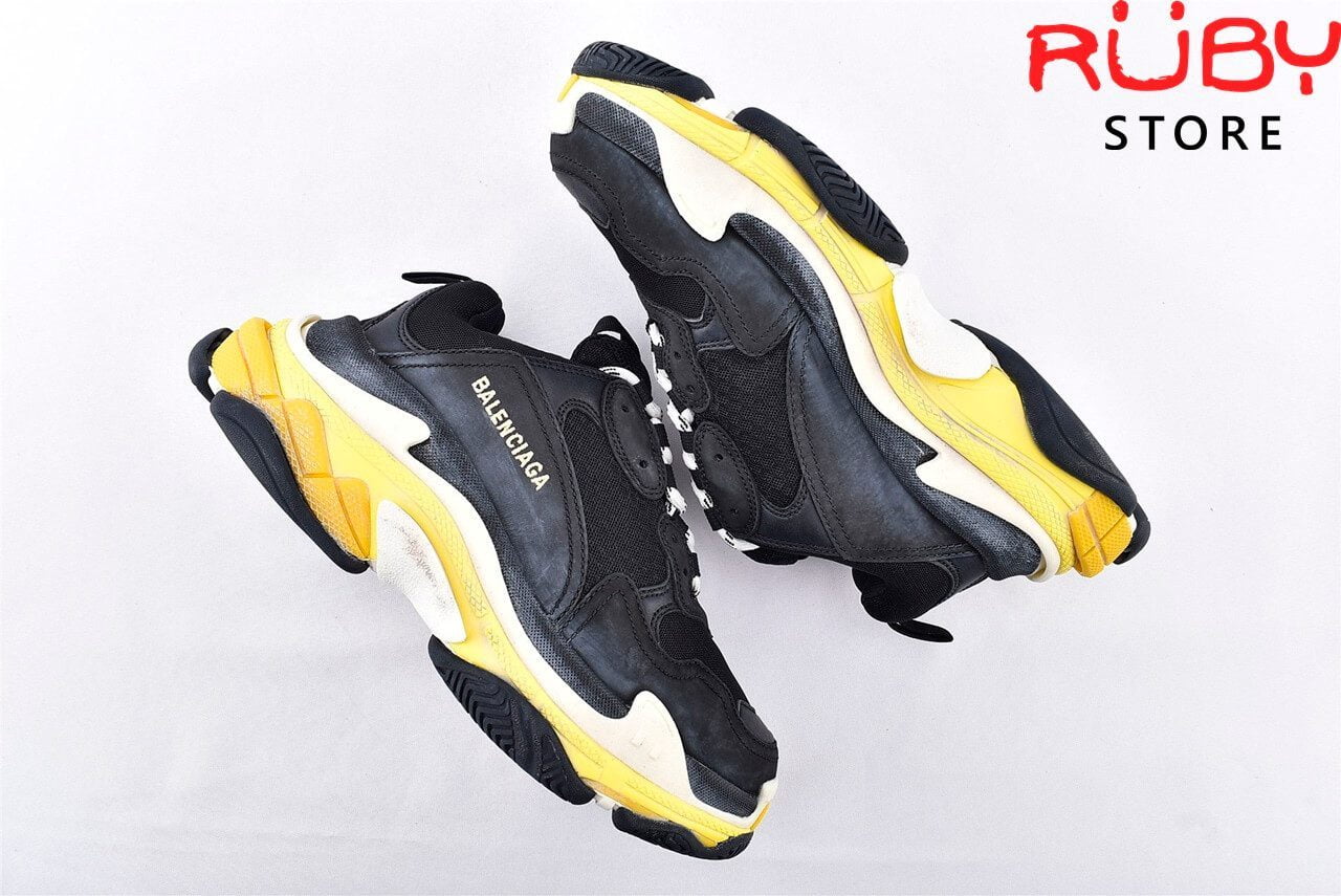 Giày Balenciaga Triple S Black Yellow Replica 1:1 Like Real 99,9% (Bản Best) 2019