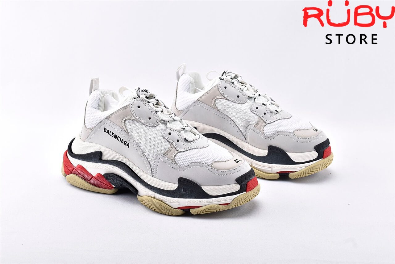 giày balenciaga triple s white red replica 1:1 like real 99%