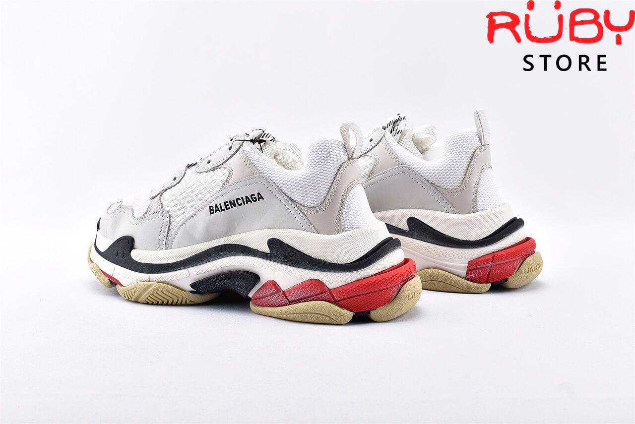 giày balenciaga triple s white red replica 1:1 like real 99%