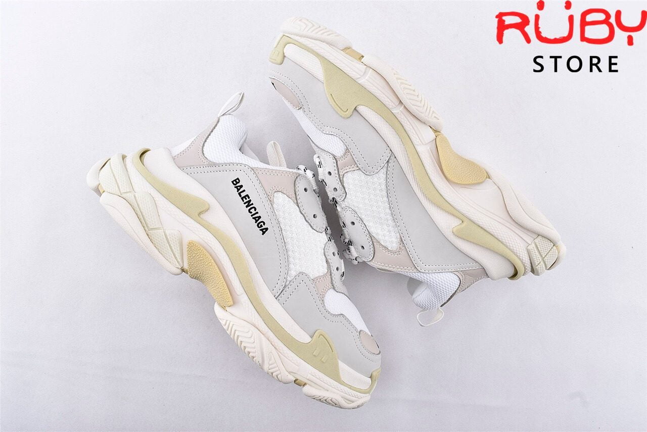 Giày Balenciaga Triple S White Replica 1:1 Like Real 99,9% (Bản Best)