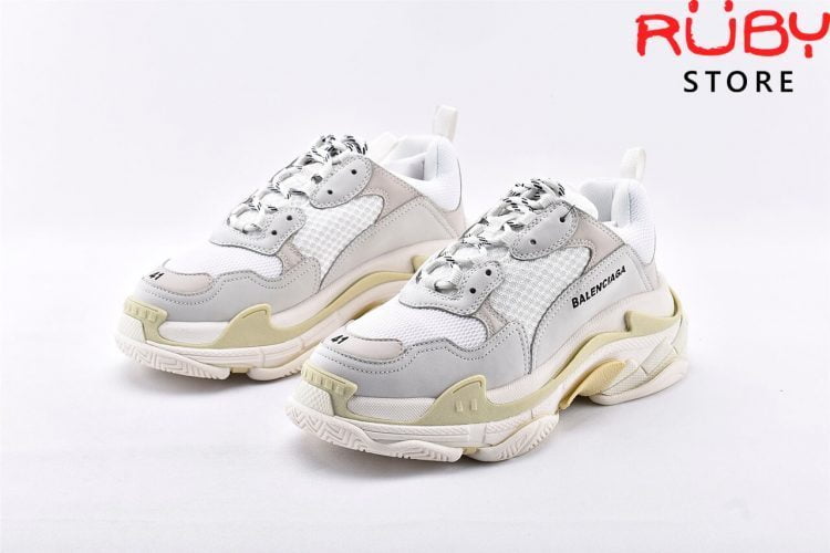 Giày Balenciaga Triple S White Replica 1:1 Like Real 99,9% (Bản Best)