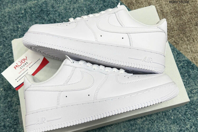 Hình ảnh thực tế giày air force 1 All White trắng full best quality tại Ruby Store