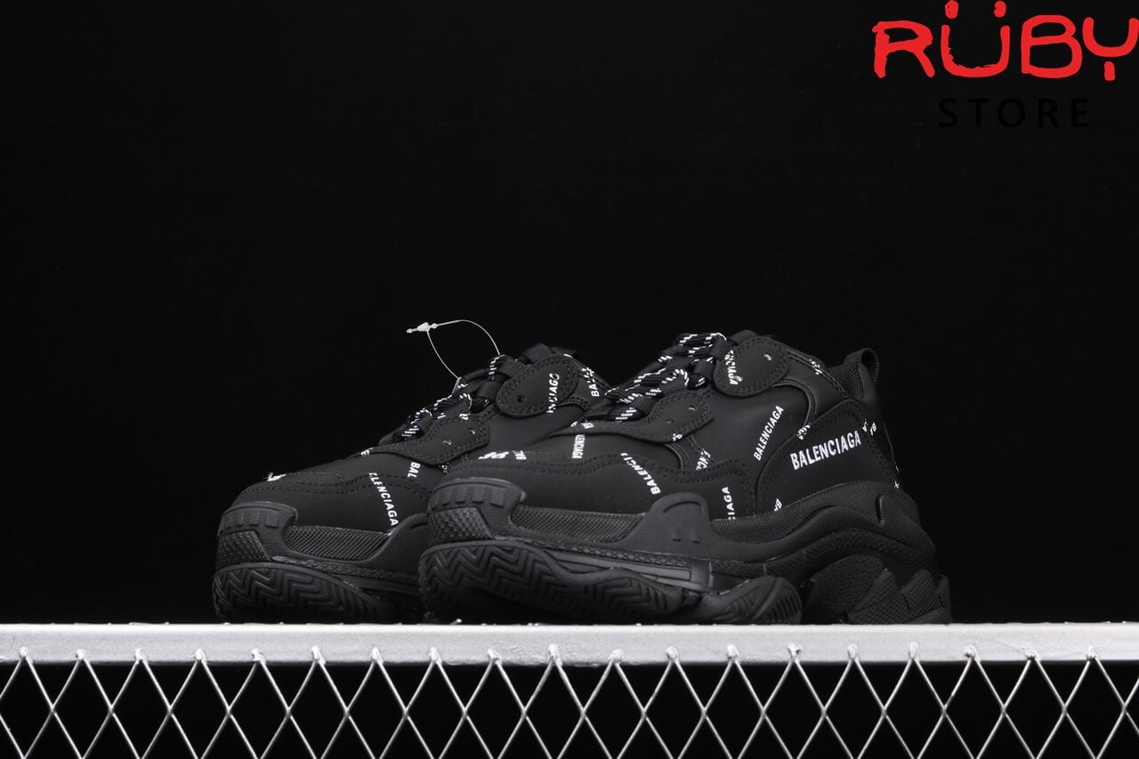 giày balenciaga triple s replica 1:1 đen 2020