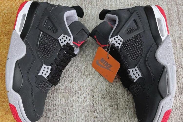 Giày Air Jordan 4 Retro Bred đen đỏ