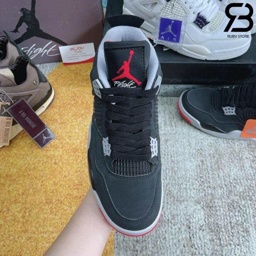 Giày Air Jordan 4 Retro Bred đen đỏ