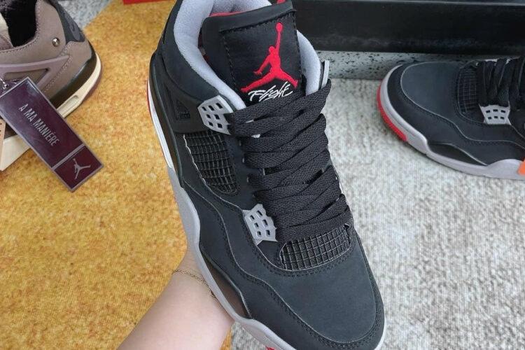 Giày Air Jordan 4 Retro Bred đen đỏ