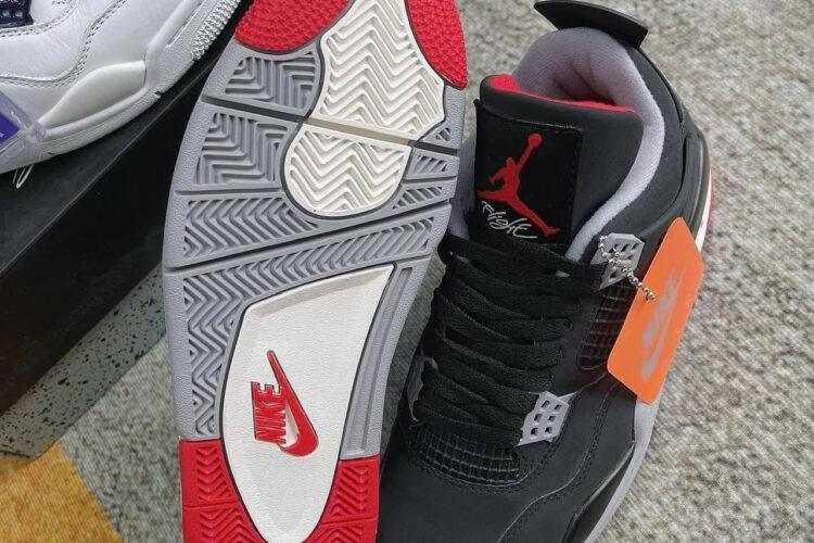 Giày Air Jordan 4 Retro Bred đen đỏ
