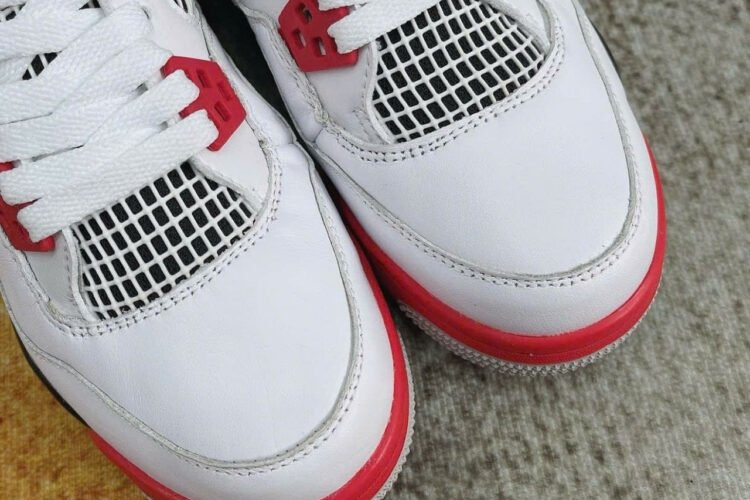 Giày Air Jordan 4 Retro Fire Red Trắng đỏ