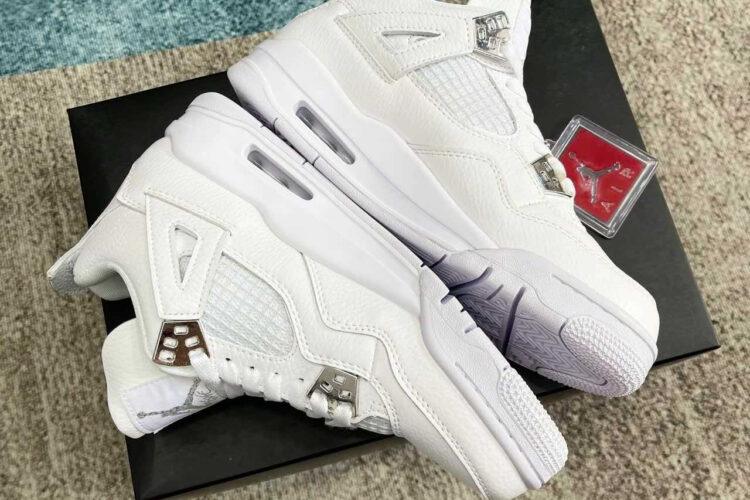 Giày Air Jordan 4 Retro Pure Money Trắng Full