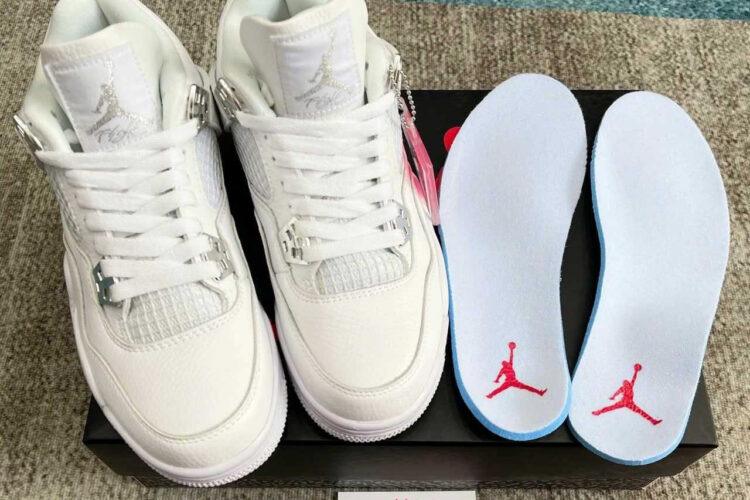 Giày Air Jordan 4 Retro Pure Money Trắng Full