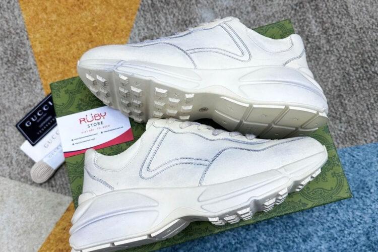 Giày Gucci Rhyton Leather Sneaker Trơn Bẩn