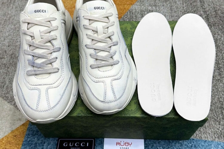 Giày Gucci Rhyton Leather Sneaker Trơn Bẩn