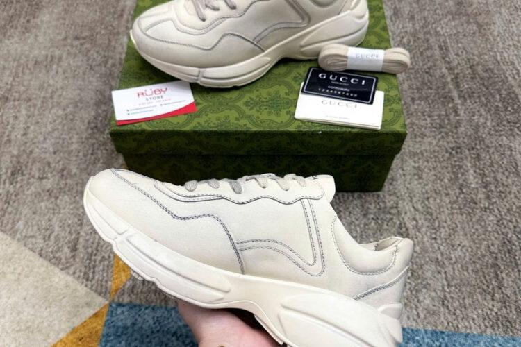 Giày Gucci Rhyton Leather Sneaker Trơn Bẩn