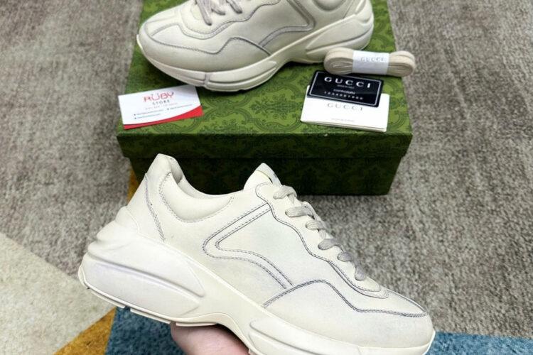 Giày Gucci Rhyton Leather Sneaker Trơn Bẩn