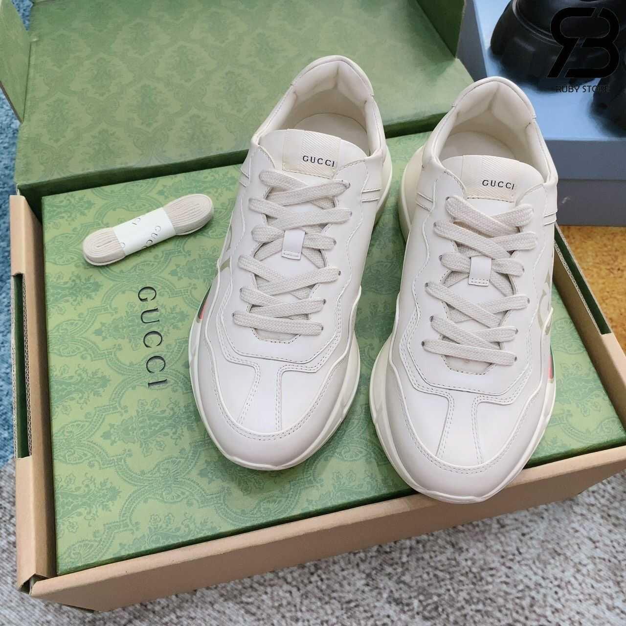 Giày Gucci Rhyton Vintage Logo Leather Sneaker
