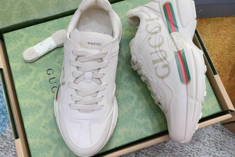 Giày Gucci Rhyton Vintage Logo Leather Sneaker