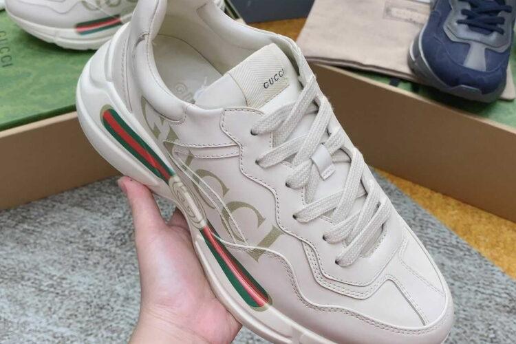 Giày Gucci Rhyton Vintage Logo Leather Sneaker